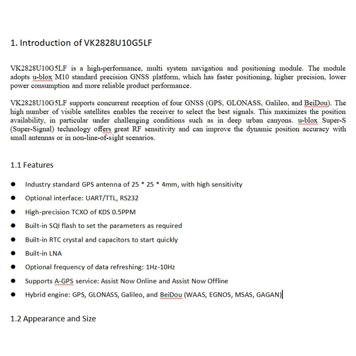 

N229R Super VK2828U10G5LF GPS-модуль Встроенный LNA GPS, Beidou, ГЛОНАСС и модуль управления полетом Измеритель кислоты