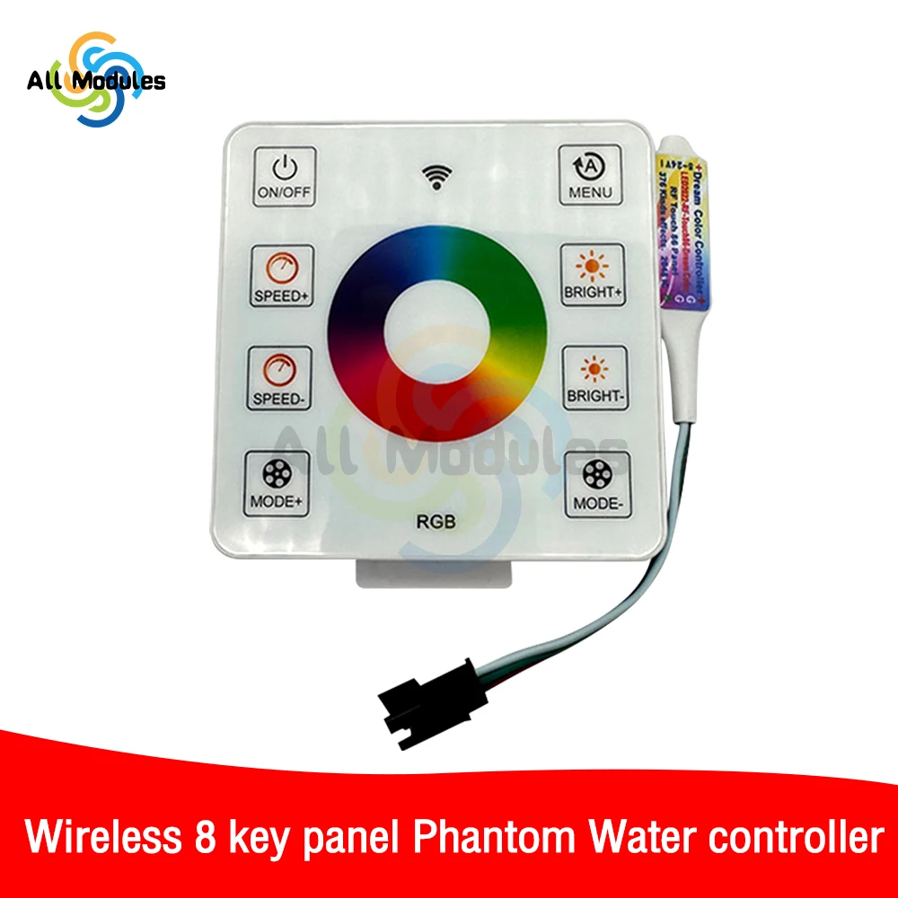 LED Wall Switch Dimmer LED Controller Wall Mounted Plastic Cover Touch Panel Switch DC5V-24V LED Strip Lighting