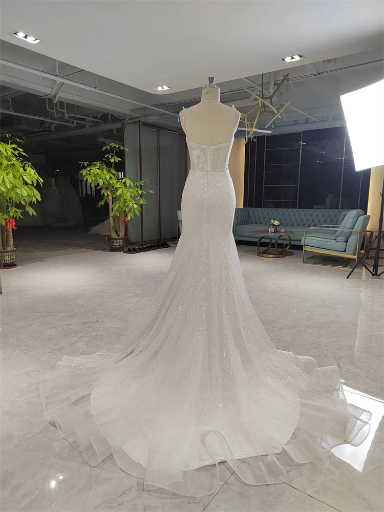 High Quality Shining Mermaid Wedding Dress Original Design America & Europe Bride Style