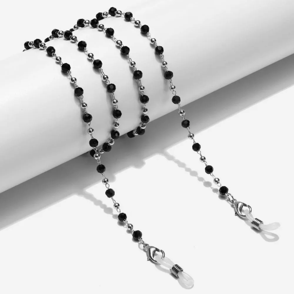 New Crystal Bead Glasses Chain Beaded Design Neck Strap String Reading Glasses Lanyard Mask Chain Eyewear Straps For Women