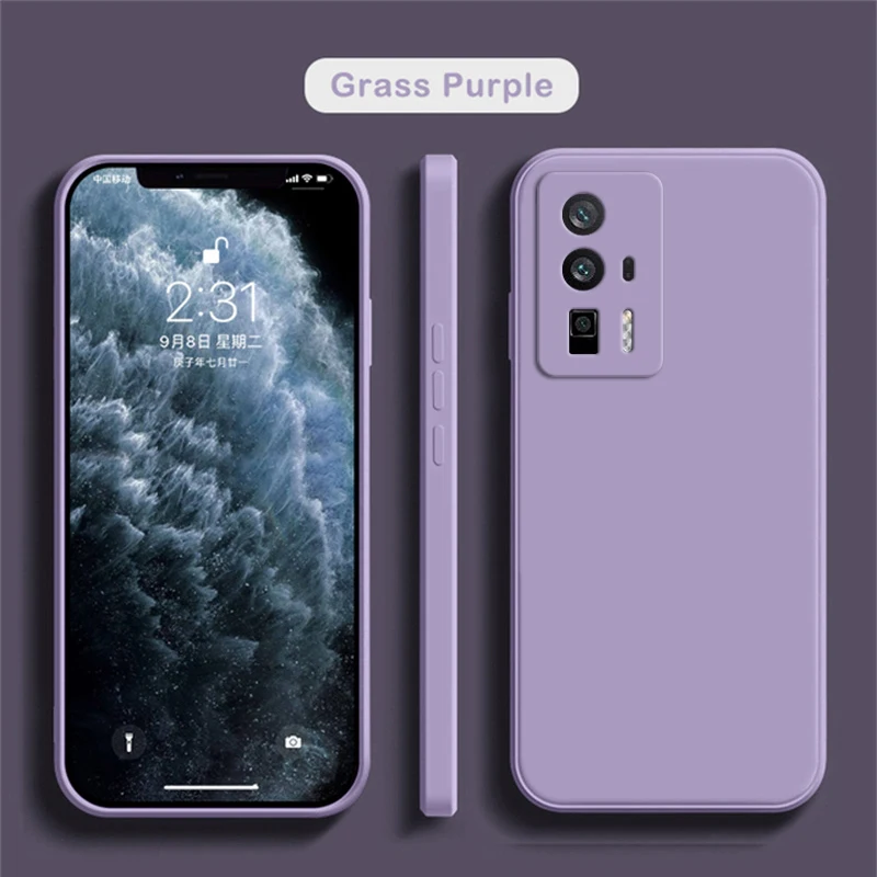 Poco F5 Pro Case Liquid Silicone Camera Lens Protector Phone Cases For Xiaomi Poco F5 PocoF5 Poco F 5 Pro F5Pro Soft Back Cover