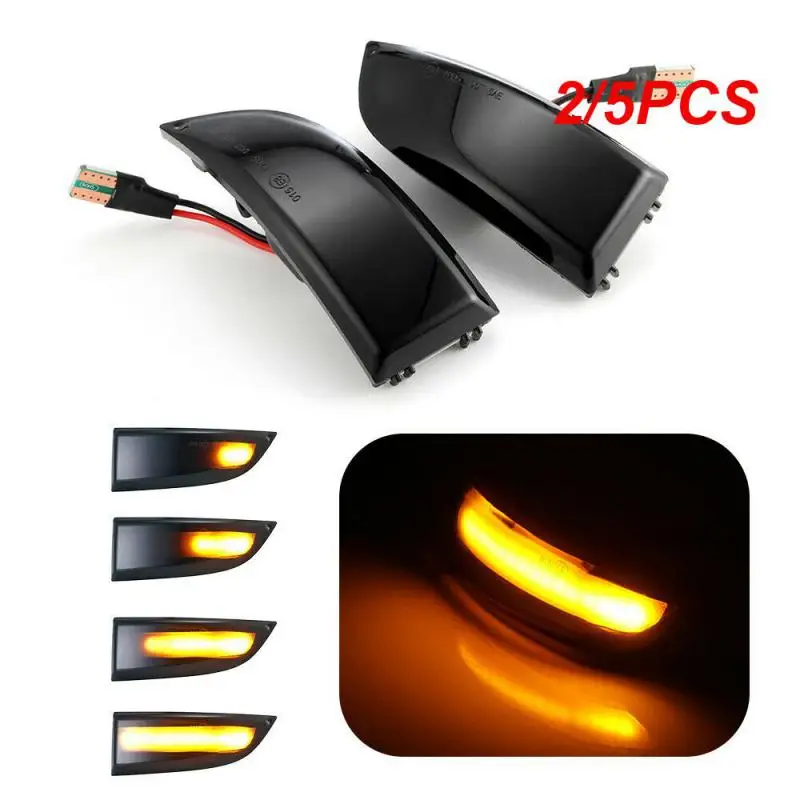 

2/5PCS Led Side Mirror Sequential Indicator Yellow/amber Durable Ow Power Consumption Wide Compatibility Easy To Install