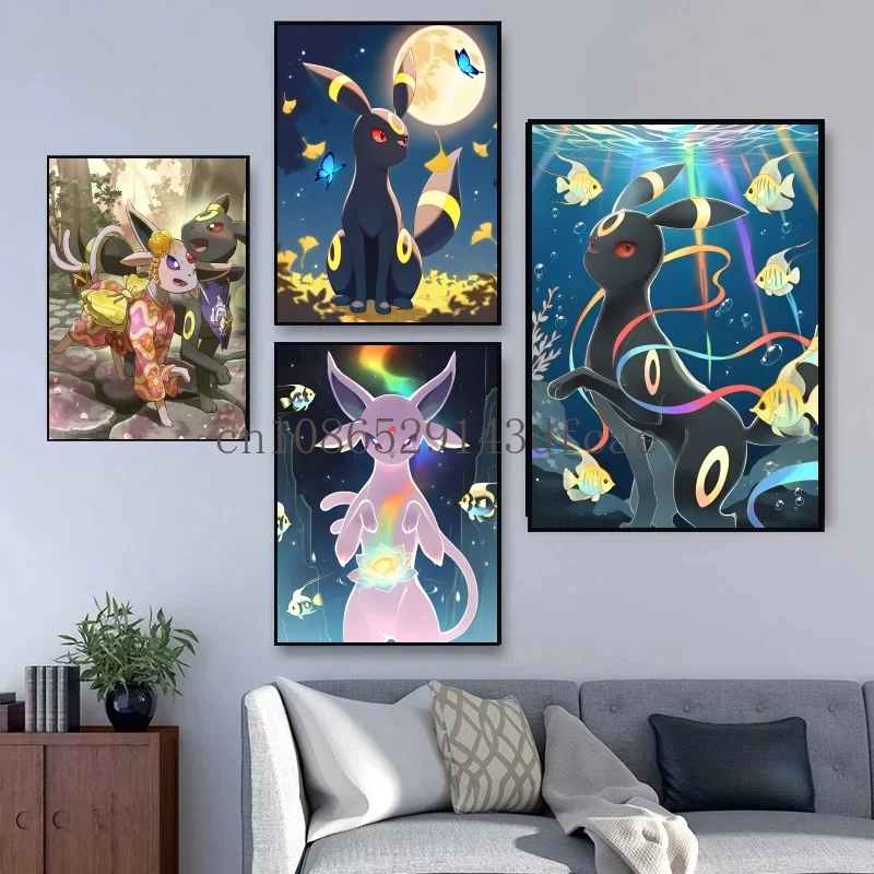 

Pokemon Canvas Painting Cartoon Eevee Anime Posters Prints Living Room Kids Wall Art Pictures Home Decor Picture Kids Gifts