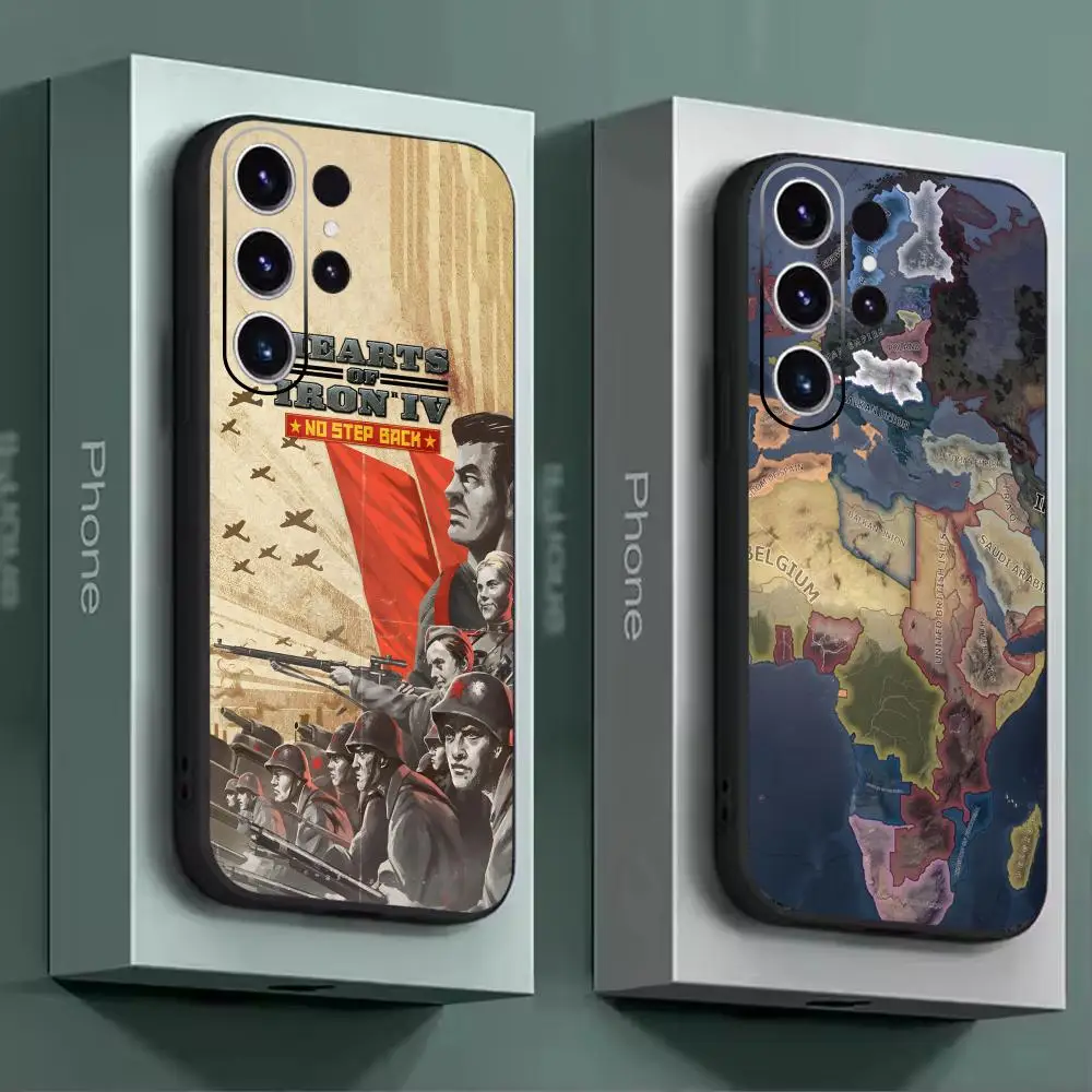 Classic game H-Hearts of L-Iron Phone Case For Samsung Galaxy  S26 S25 S24 S23 S22 S21 Plus Ultra Note20 Soft Black