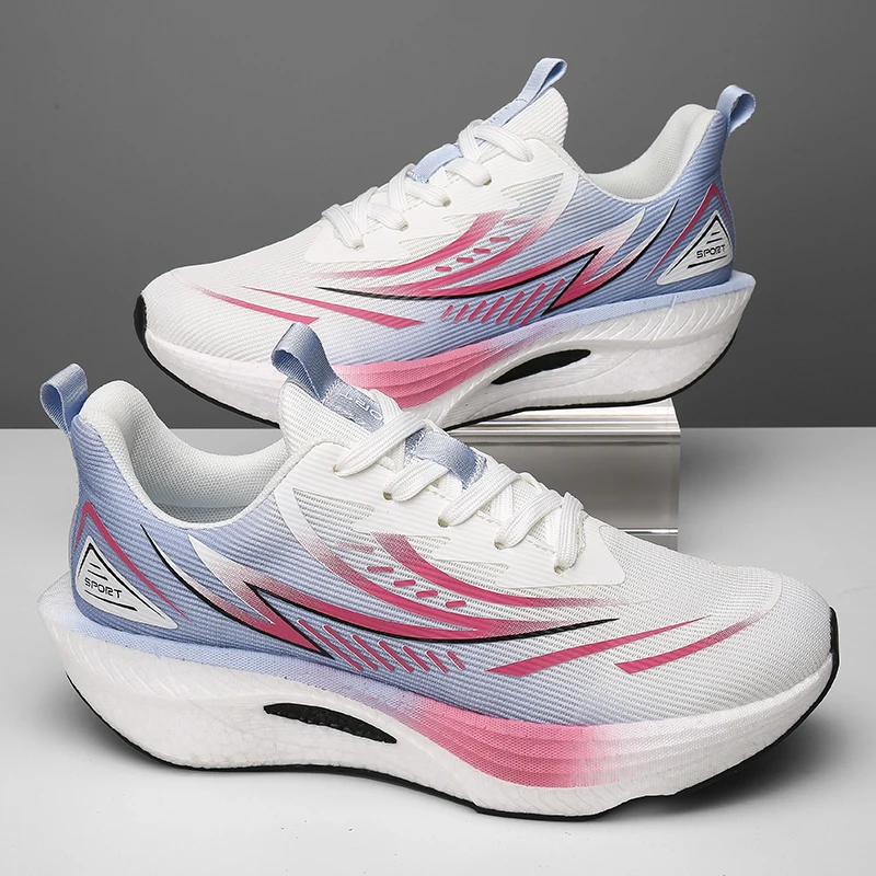Men's luminous light casual sneakers fours seasons breathable soft sole outdoor racing running shoes Couples speed sports shoes