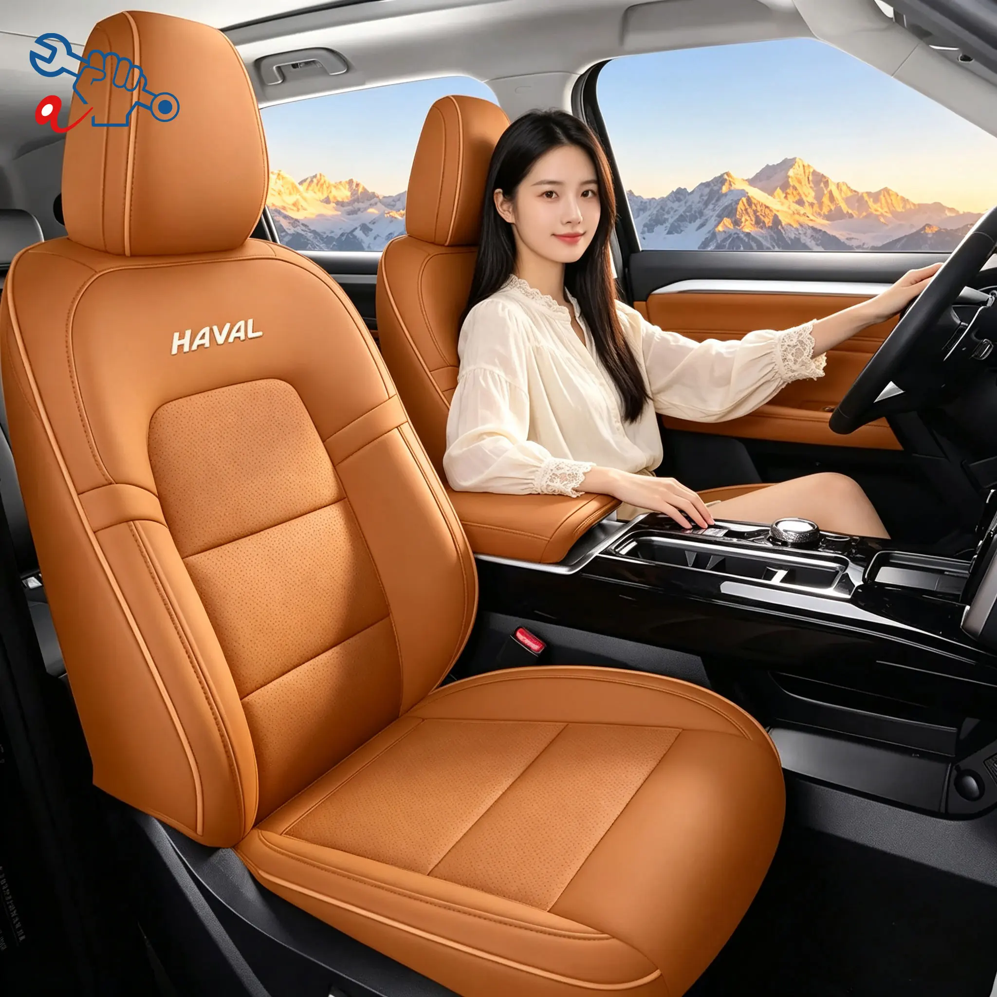 Left-Drive Car Seat Cover For Haval Raptor V7 2025-2026 All Season Full Wrapped Seat Covers Dedicated Auto Seat Cushion