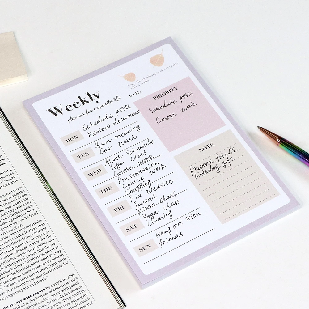 

Creative Korean Large Daily Planner Kawaii Journal Agenda Organizer Memo Pads To Do List Time Schedule Planner Cute Notepads