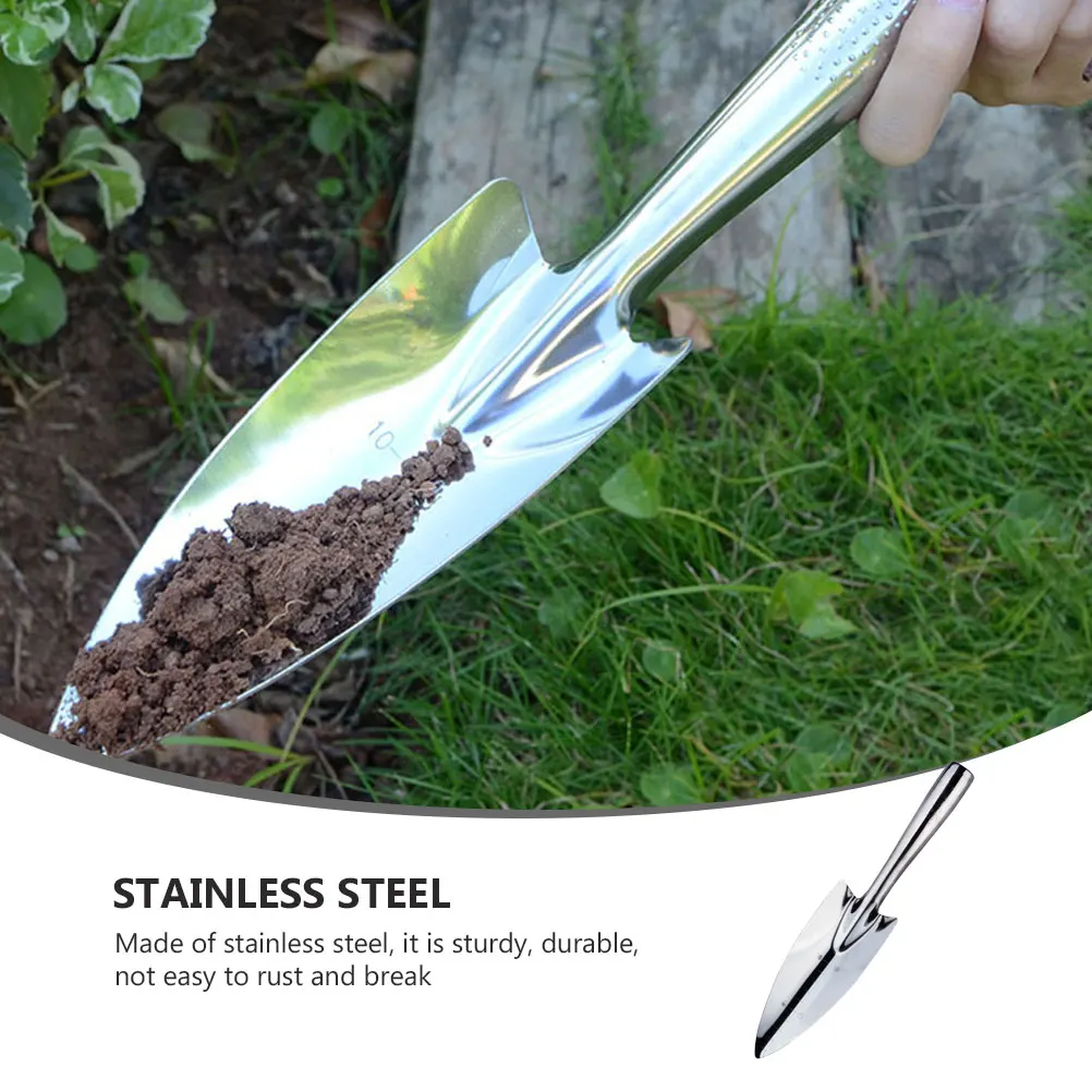 1 قطعة مجرفة الفولاذ المقاوم للصدأ سميكة حديقة أداة لزراعة زرع إزالة الأعشاب الضارة الزهور الخضروات الشتلات المحمولة #3