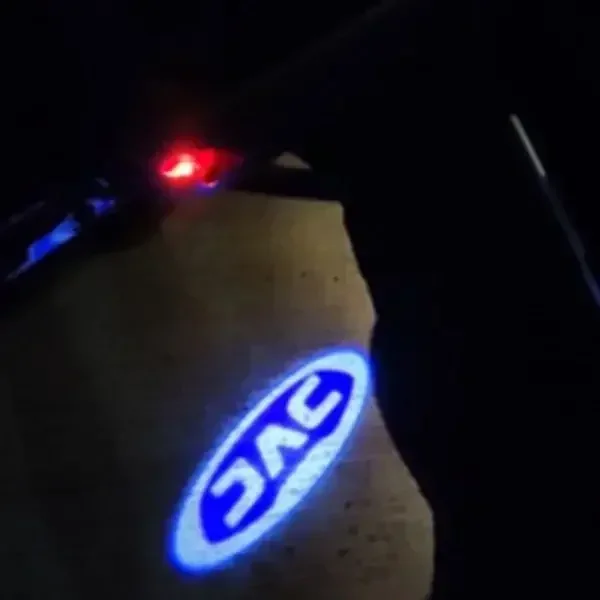 2 pçs led porta do carro crachá projetor logotipo de cortesia lâmpada de boas-vindas para jac s3 s5 a30 a13 t6 t8 m4 m2 bens do carro