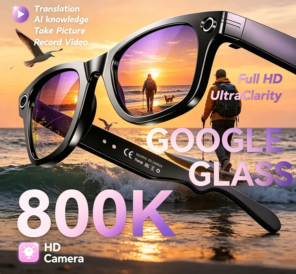 

Color Changing Smart Sunglasses Men 800W Camera AI Smart Glasses Smart Translation Video Recording AI Glasses