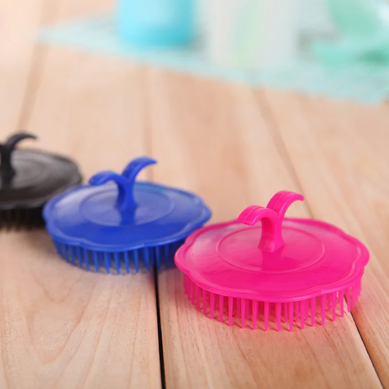 Masajeador de cuero cabelludo de silicona suave, cepillo para lavar el cabello, productos de baño, peine para lavar el cabello, cepillo de baño de limpieza anticaspa, 1 ud.