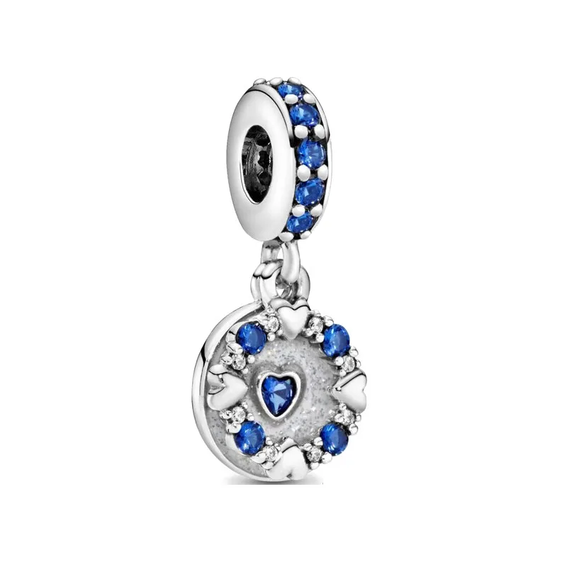 925 Sterling Silver plated Four -leaf grass star Fit Original Bracelet/Necklace Exquisite Charm DIY Beads