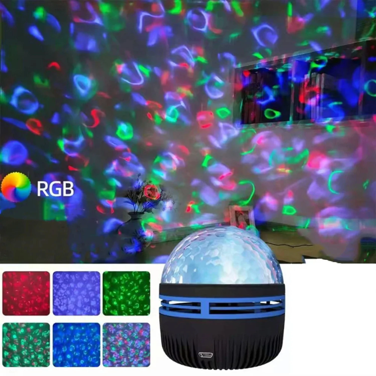 

New 5V 3W Star Projector Projector Night Light Ocean Wave Projector Rechargeable Lamp Bedroom Ceiling Party