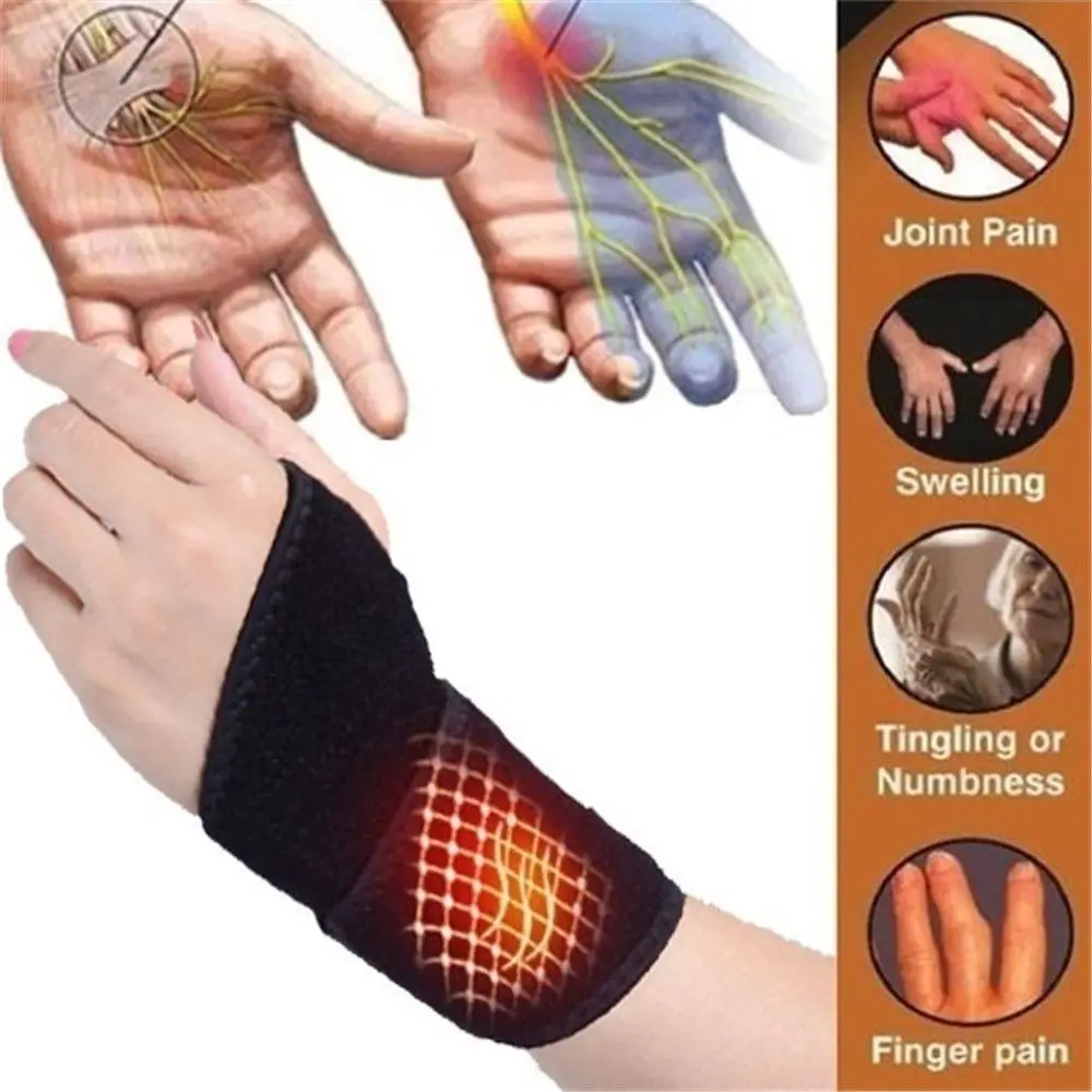 Sports Protection Magnetic Therapy Hot Sale Arthritis Pain Relief Braces Belt Wrist Brace Tourmaline Self-Heating