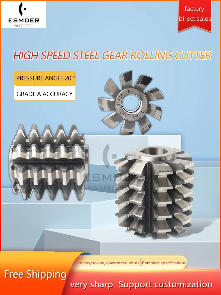 6542 HSS Gear Rolling Cutter M1.5 a20° A M0.8 M1 M1.25 M1.75 M2 M2.25 M2.5 M2.75 M3 M3.5 M4 M4.5 M5 M6  CNC Gear Cutting Tools