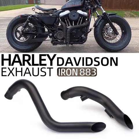 Motorcycle Exhaust Escape Sportster Motorcycle Exhaust XL883 Elbow Bike For Softail Sportster 883 1200