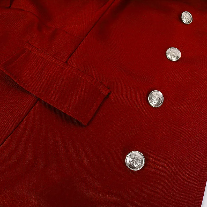 Mittelalterliches Piratenkostüm für Herren, Steampunk-Trenchcoat, Gothic-Smokingjacke, viktorianischer Karnevalsparty-Cosplay-Mantel – Detail 17