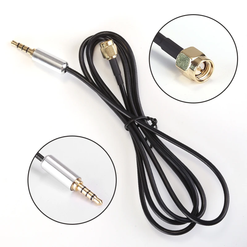 1pcs  SMA Male to 3.5mm Stereo Male RG174 Pigtail RF Coax Patch Cord 50 Ohm