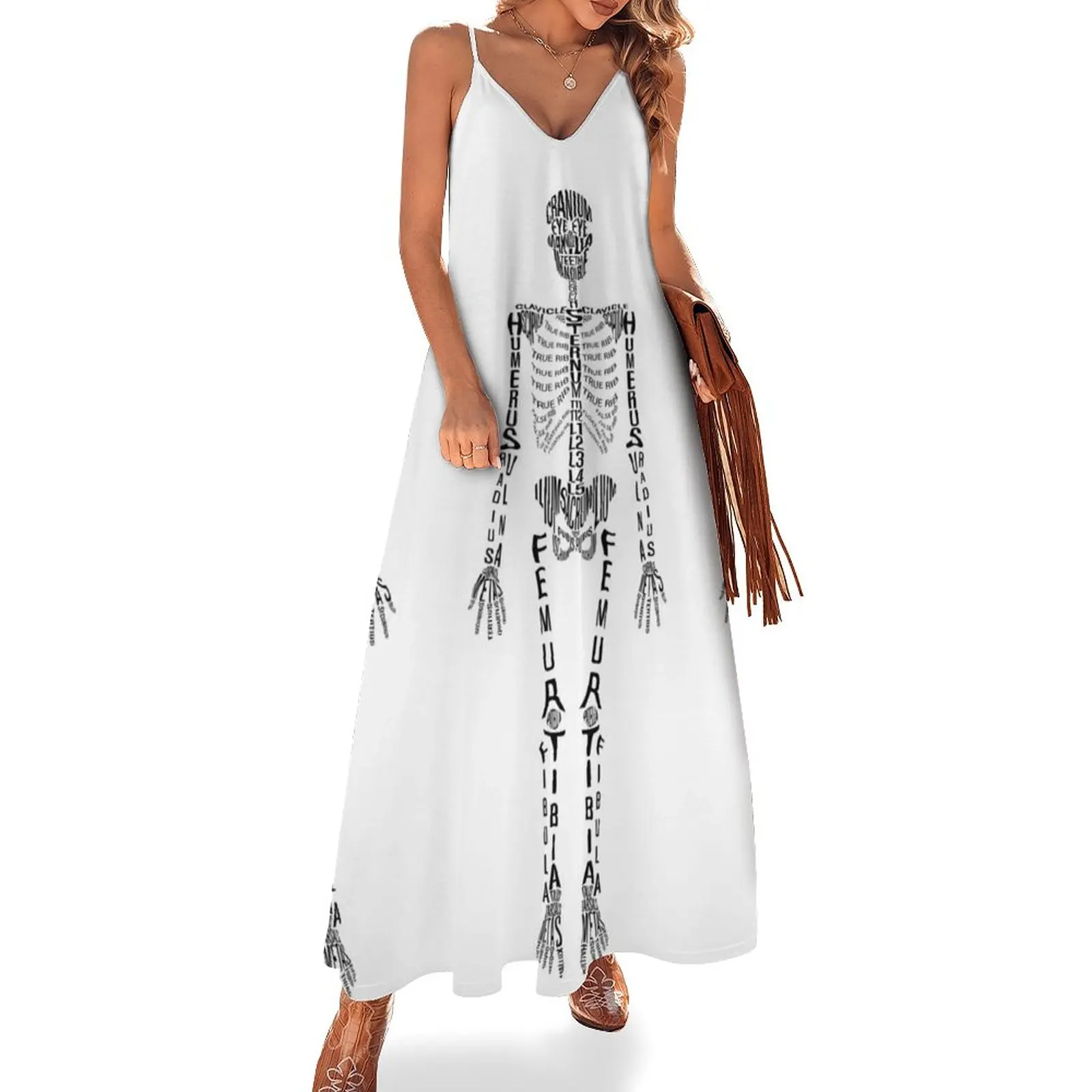 

Typographical Skeleton Sleeveless Dress evening dresses luxury 2024 women's summer jumpsuit