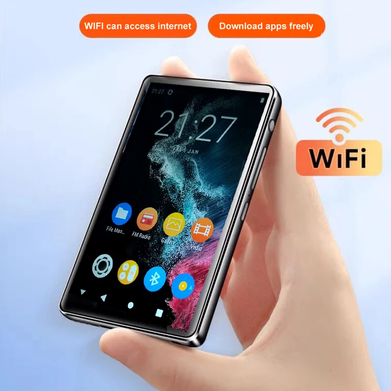 

DLHiFi PF31 WiFi Version Mp4 Mp5 Mp7 4.0 Inches Music Player Walkman Full Screen Bluetooth Mp3 With Android 9.0 System 8 CPU