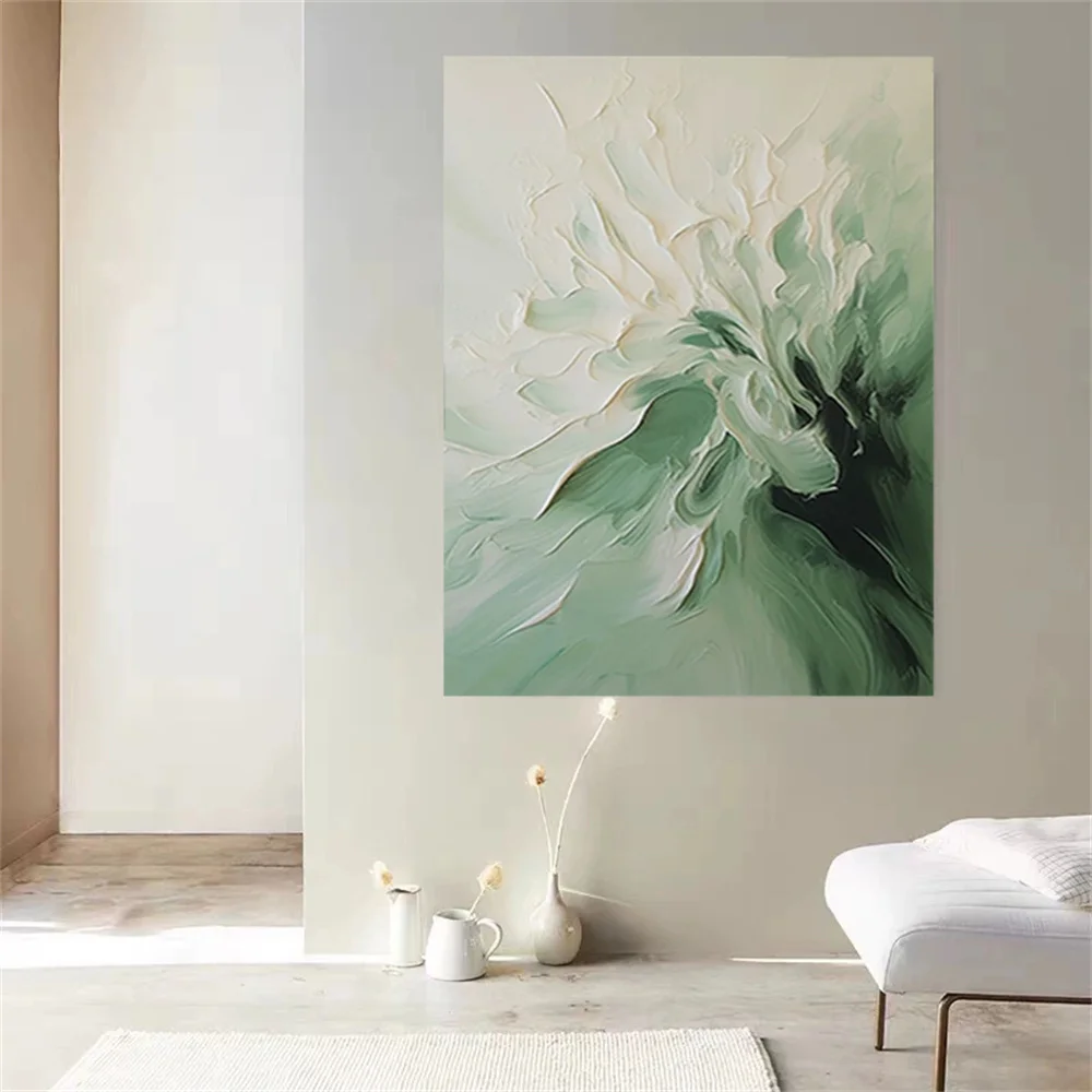 

100% Hand painted oil painting modern purple Texture knife flower wall paint abstract canvas paints art for home decor wall art