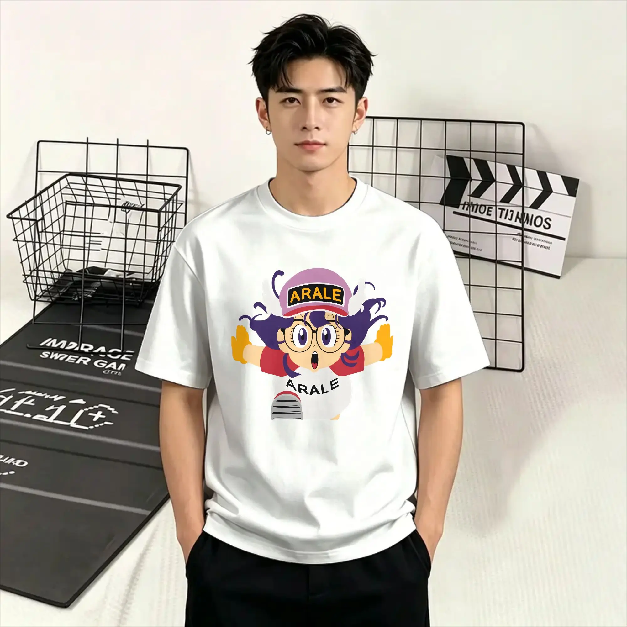 Dr Slump Arale T-Shirt Summer  Hip Hop T Shirts Adult 100% Cotton O Neck 4XL 5XL 6XL Top Tees Short Sleeves Y2K Retro Tops