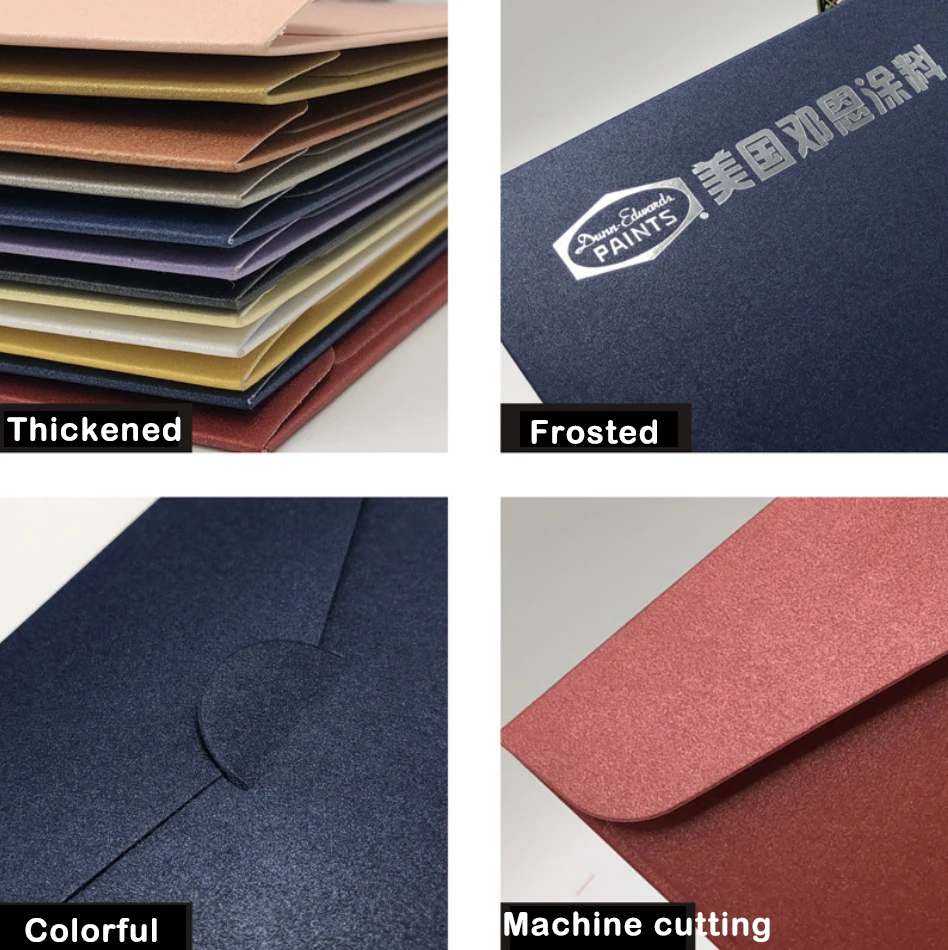 30pcs Colorful Pearlescent Paper Blank Envelopes Wedding Party Invitation Greeting Cards Gift DIY Envelopes Customized