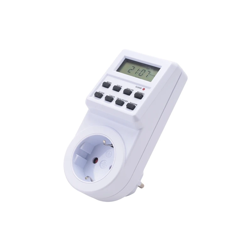 ●Digital Timer Socket Electronic Timing Switch 24h Kitchen Timer Outlet Programmable Socket EU Plug