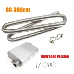 60-300cm Car Air Parking Heater Exhaust Pipe With 24mm Muffler Upgraded Clamp Bracket For Webasto Eberspacher