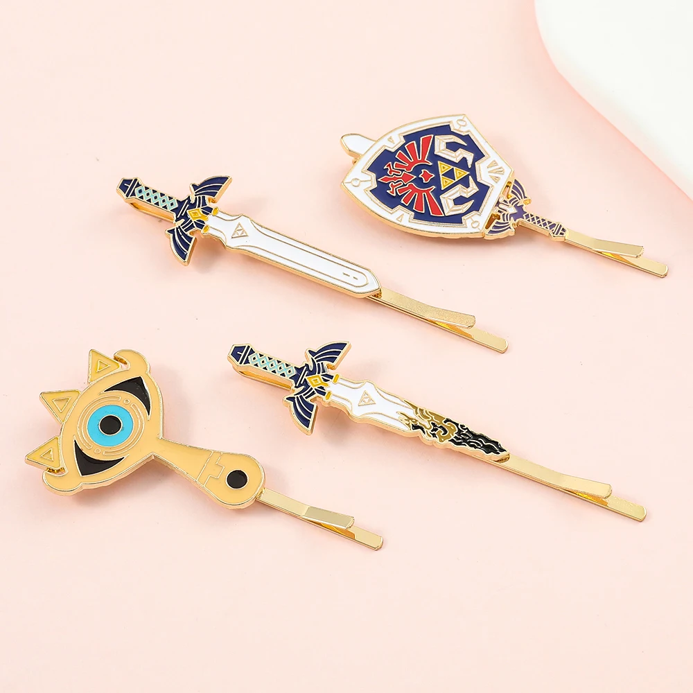 The Legend of Hair Clips New Game Zelda Tears of the Kingdom Cartoon Barrettes Headwear Hair Accessories for fans Gifts