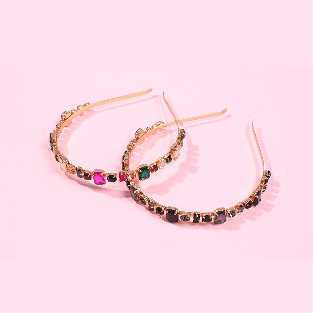 

Повязка на голову, модные повязки на голову со стразами, обруч для волос, земляные тона, модная черная стильная женщина