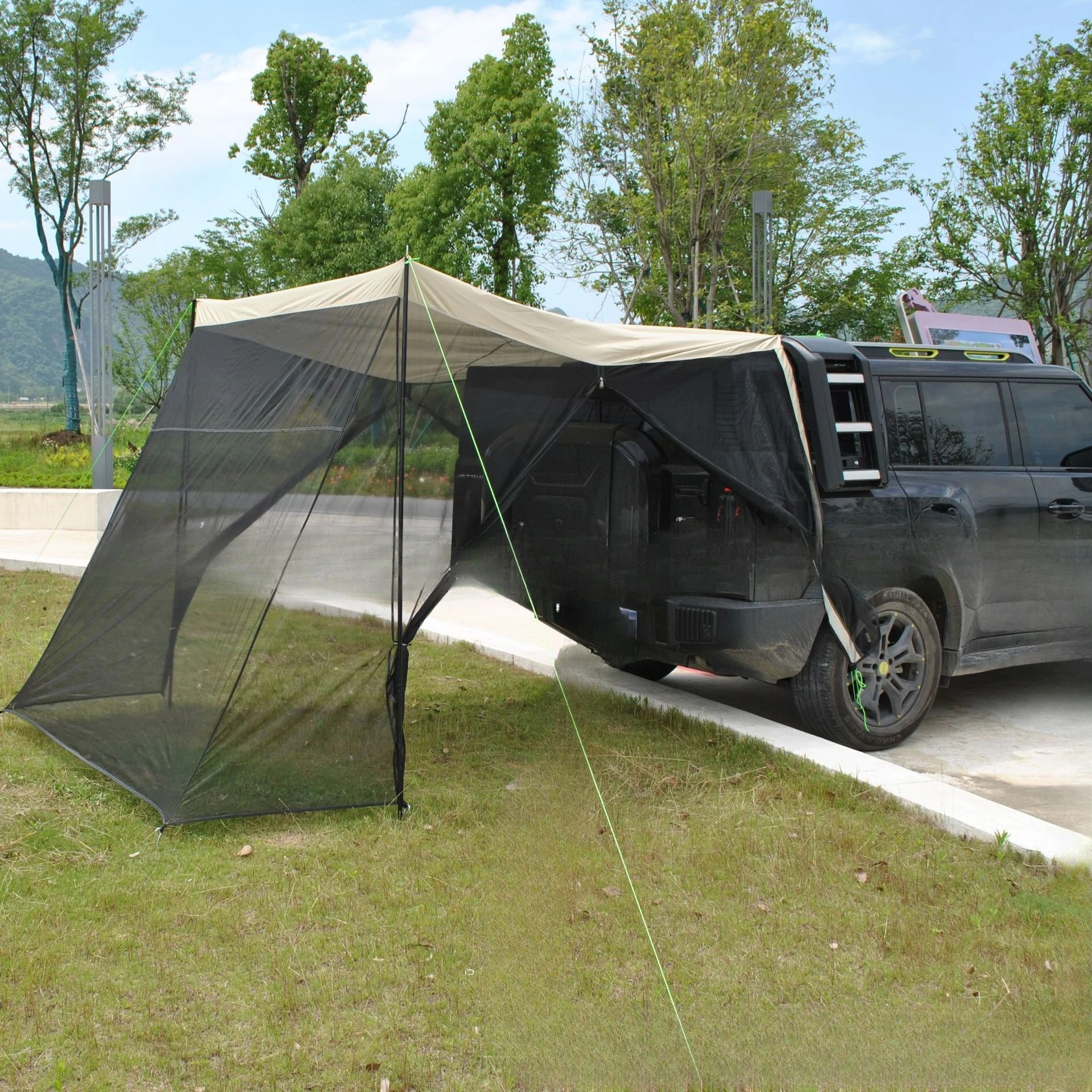 

Rear tent, car rear mosquito net, with mesh rear canopy mosquito cover, side canopy mesh tent