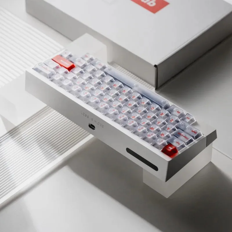 

Transparent keycap Mechanical keyboard cap Compatible with Wooting 60 65 75 80 arrangement, anti-color 139 keys (white