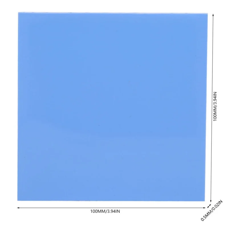 5 Pcs Silicone Thermal Conductivity Pad CPU GPU Heat Conduction Sheet 100x100x0.5mm 1.5w  M-K