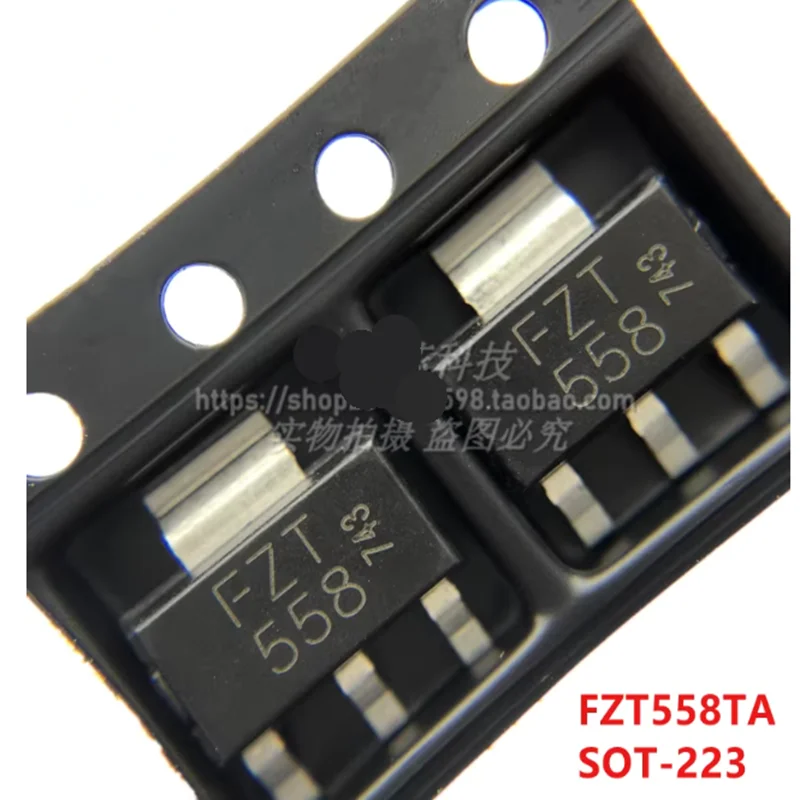 10PCS-50PCS FZT458TA FZT558TA SOT223 FZT458 NPN FZT558 PNP Complementary Bipolar Junction Transistor (BJT)