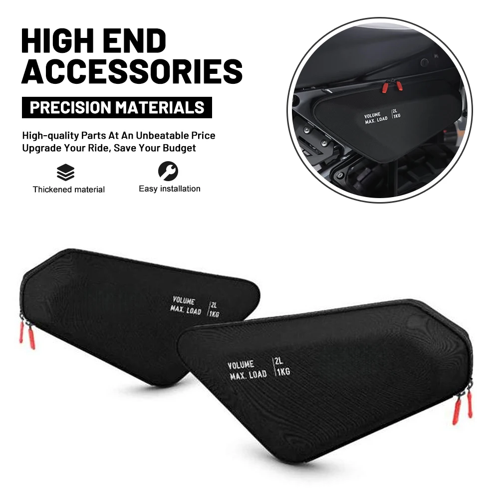 Fit for BMW R1300GS Adventure 2024-2025 Fuel Tank Side Bag 2L Hard Storage Pouch Off-road Tour Hot 2Pcs Set
