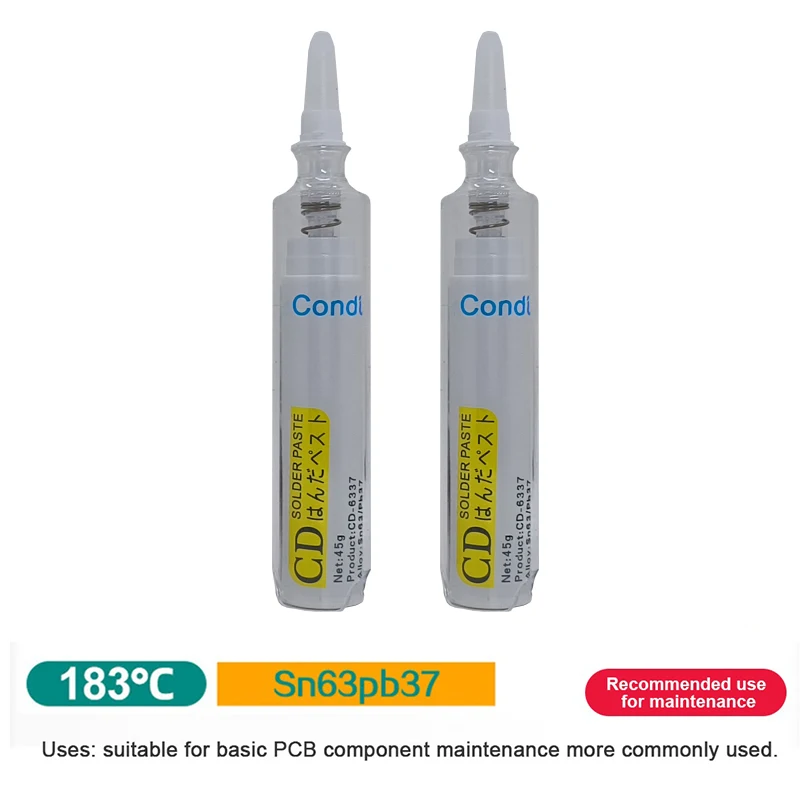 Medium Temperature Solder Paste 183°C Flux Soldering Cream For IC PCB CPU LED BGA SMT Reballing Rework Solder Paste Tin Cream