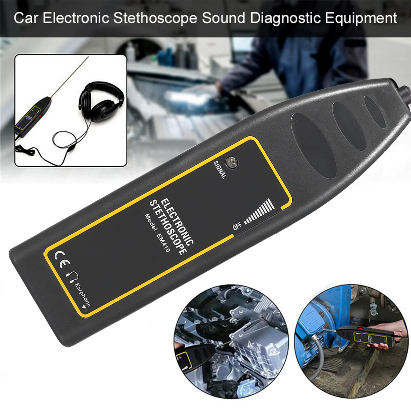 Car Electronic Stethoscope Sound Diagnostic Equipment Engine Repair Tool Abnormal Sound Detector Car Noise Electronic Stethoscop