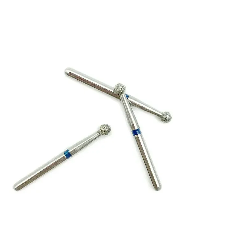 10pcs/set Dental Diamond Burs Drill Ball Round Type Burs Diamond Medium FG 1.6M for High Speed Handpiece BR-28