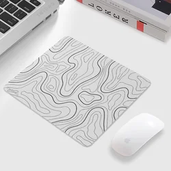 Mousepad Computer Hot Sell Desk Mat Art Natural Rubber Anti slip White Contour Line Art Carpet Office Decoration keyboard pad