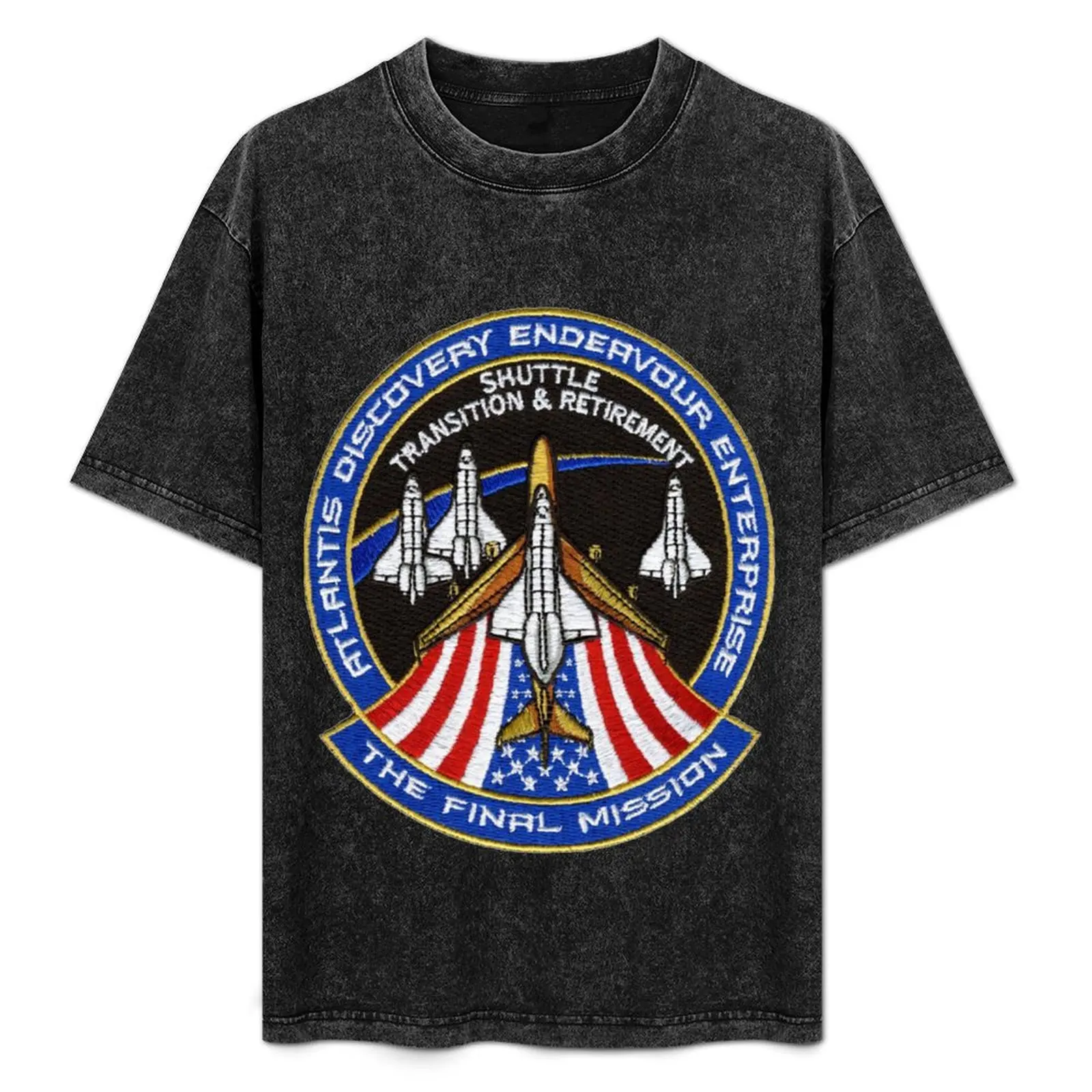 

The Final Mission - Shuttle Transition and Retirement Patch T-Shirt plus size clothes customizeds boys whites men clothings