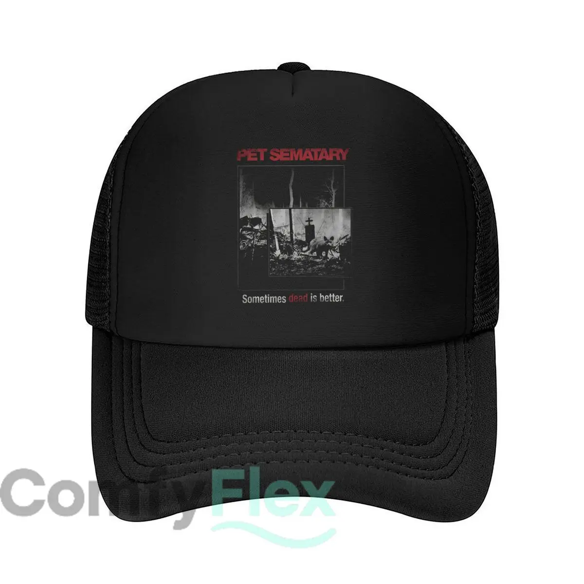 Pet Sematary Horror Tale Graphic Mesh Baseball Caps Men Women Retro Sun Breathable Snapback Caps Dad Spring Hats