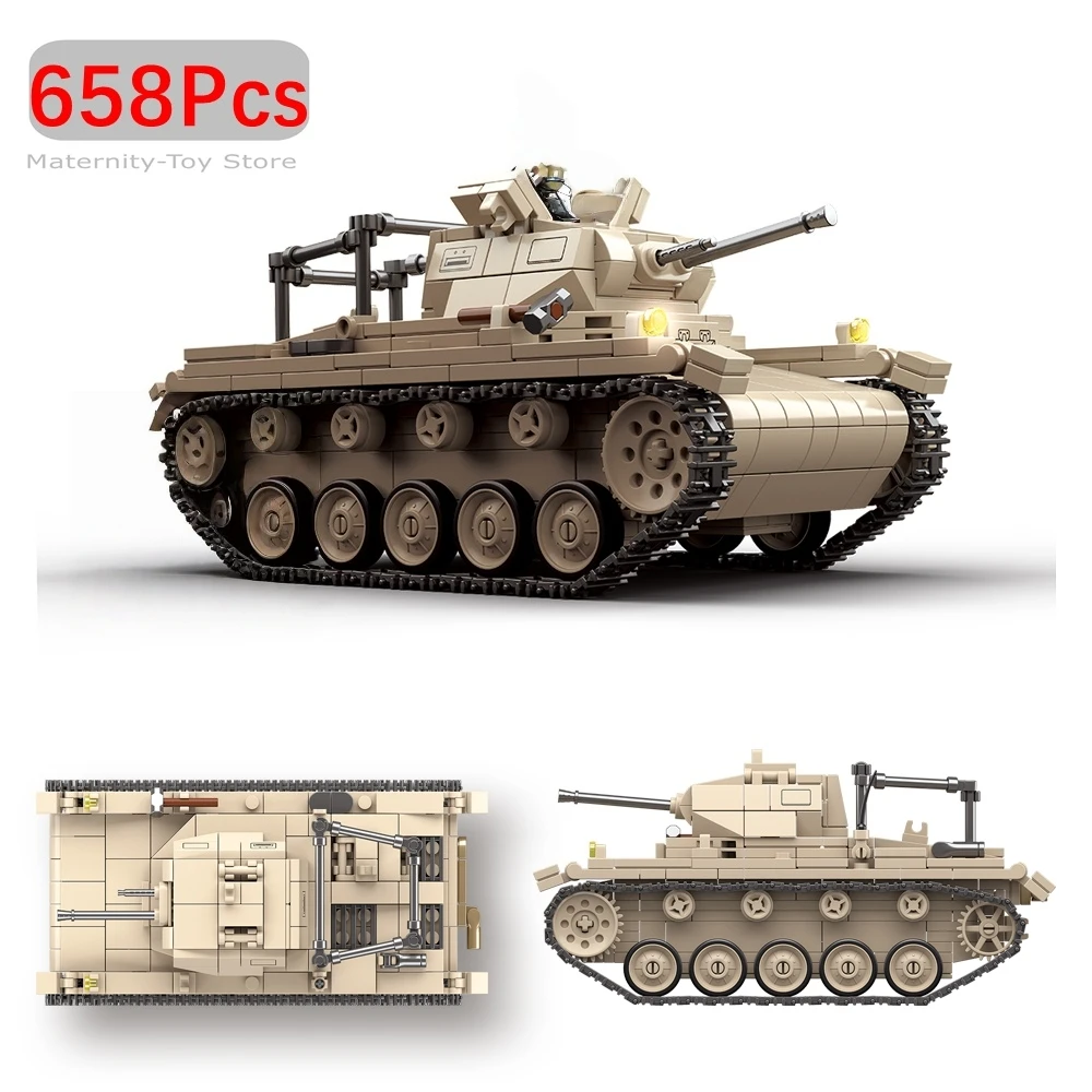 PZ.BEOB.WG.II Ausfuhriing CSd.Kfz.121 Type 2C Artillery Observation Tank Model Bricks Education Toys MOC Brick Model Kit Gifts