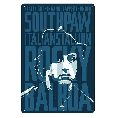 Balboa Sylvester Film Metallposter Blechschild