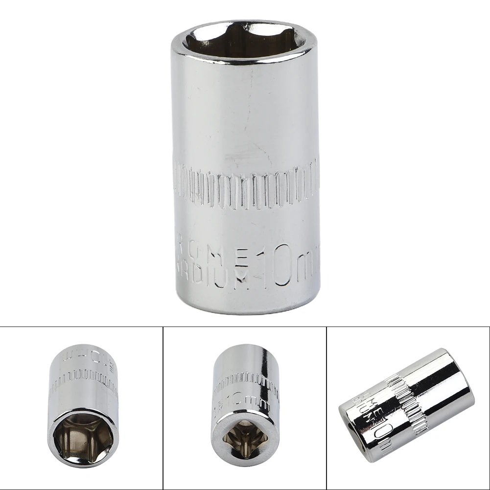 4 Stück 1/4-Zoll-Steckschlüssel 10mm Flachsteckschlüssel Reparaturwerkzeug Drehmomentschlüssel Ratschenschlüssel für DIY-Autoreparaturen ﻿ – Detail 2