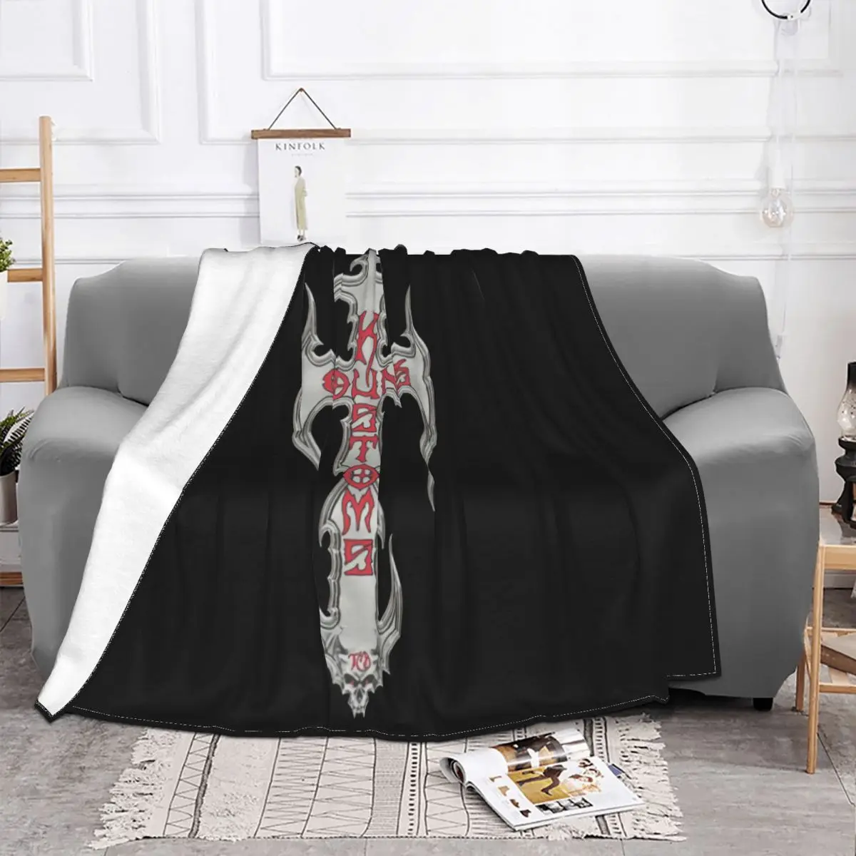 Neu 6529 Counts Kustoms Garage Logo Custom Size Grose S 5Xl Simple Men Printing New Print Straight Throw Blanket