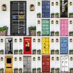 Black Analog Door Wallpaper Modern Tech Container Telephone Booth PVC Self-adhesive Bedroom Mural Stickers Living Room Home