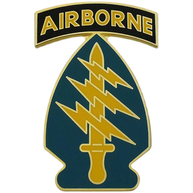 Green Berets Military-style Badges US Army Airborne Lightning Insignia Enamel Pin for Collectors and Military Enthusiasts