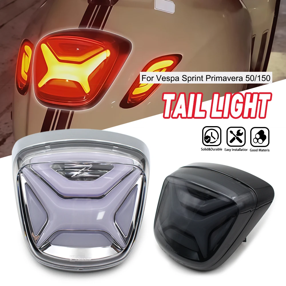 

Motorcycle Tail Rear Light Lamp Taillight Brake Stop Lights For Vespa Sprint Primavera