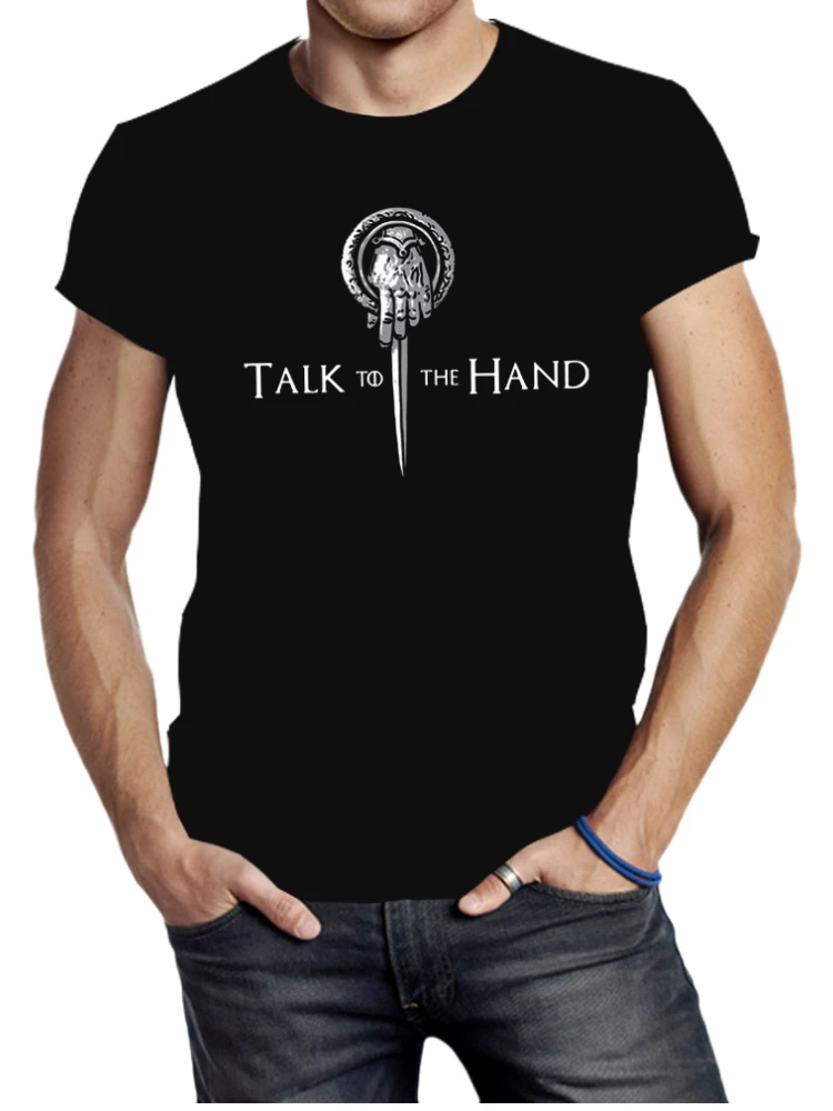 

Funny Talk To The Hand Graphic Mens T-Shirt. Summer Cotton Short Sleeve O-Neck Unisex T Shirt New S-3XL